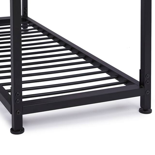 Multifunction Kitchen Island with Undershelves and Side Hooks