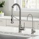 preview thumbnail 111 of 152, Kraus Bolden 2-Function 1-Handle Commercial Pulldown Kitchen Faucet KPF-1610 - 18" Height with Dispenser faucet FF-100 - SFS - Spot Free Stainless Steel