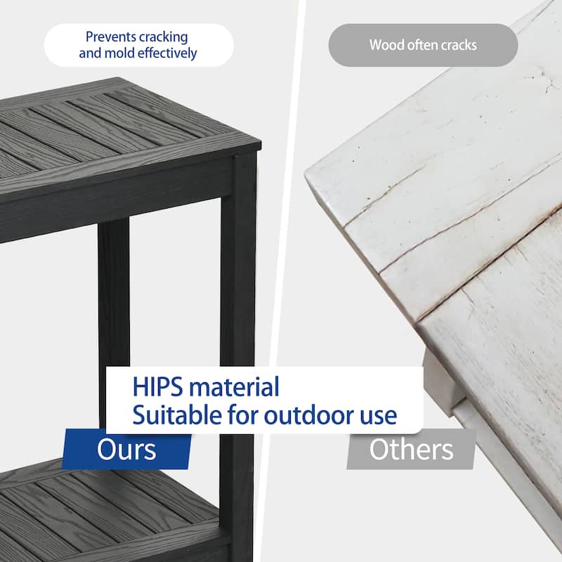 Moasis Outdoor 2-Tier Console Table 38"/48"