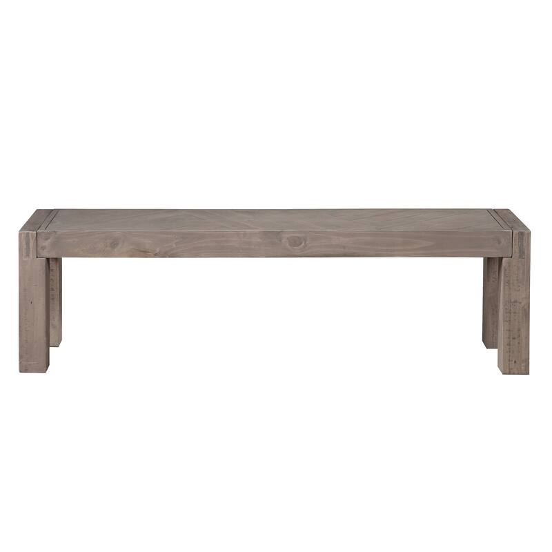 Steve Silver Aubree Reclaimed Wood Weathered Gray Dining Bench