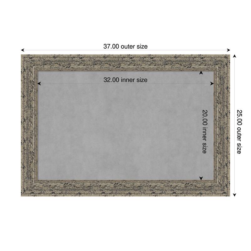 Amanti Art Attic Aged Black Framed - 37 x 25 in - Attic Aged Silver