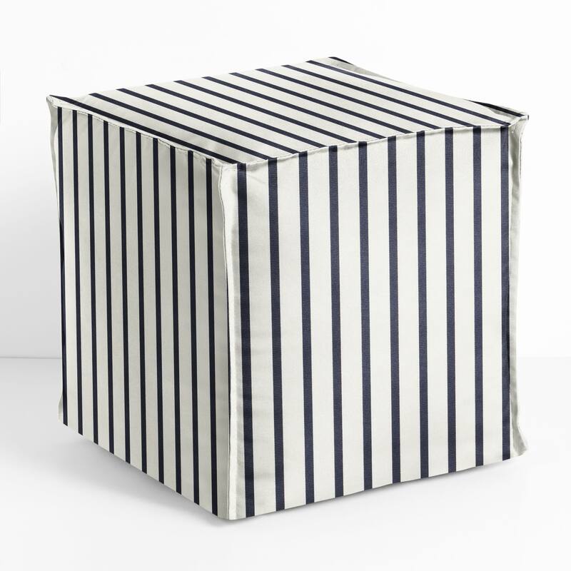 Sorra Home Sunbrella Outdoor Top Stitch Bean Pouf