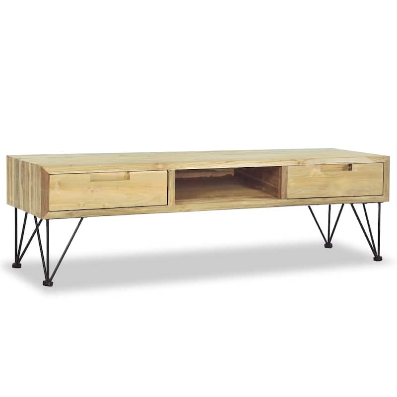 vidaXL TV Stand 47.2"x13.8"x13.8" Solid Teak
