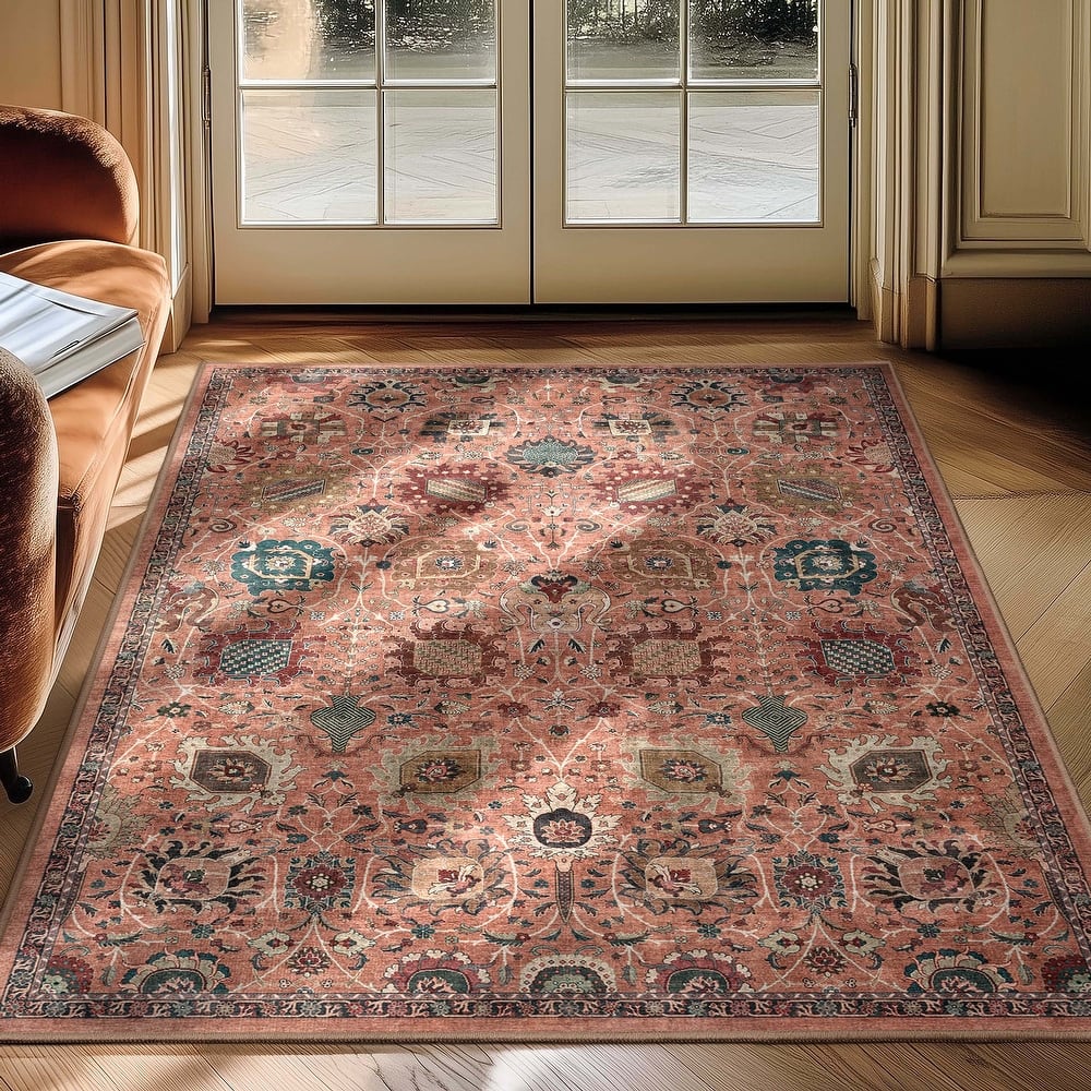 Well Woven Apollo Serapi Vienna Medallon Vintage Flat-Weave Area Rug