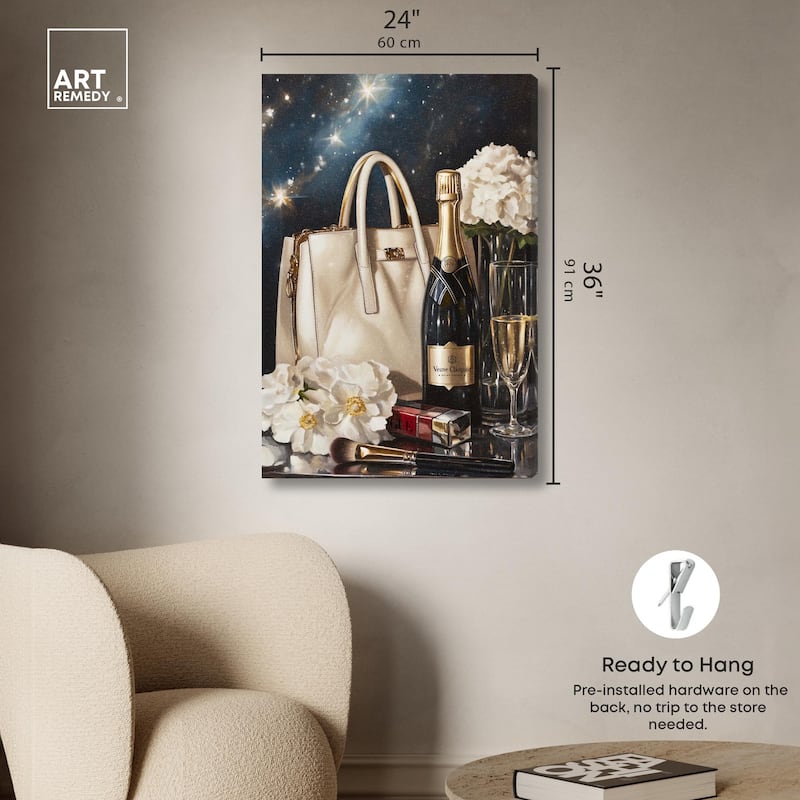 Cheers to Starry Glam Canvas by Art Remedy, Gallery Wrapped