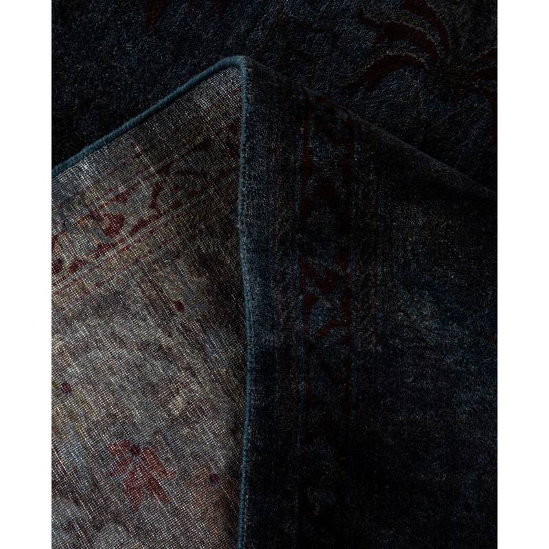 Overdyed One-of-a-Kind Hand-Knotted Area Rug - Black - 8' 0" x 9' 4"