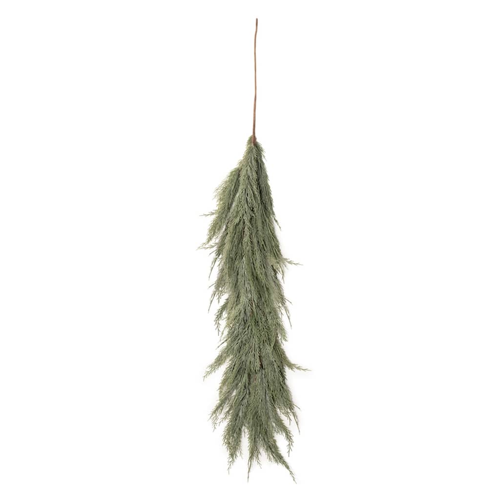 52” Variegated Pine Garland Green PE Holiday Vine for Indoor Mantels, Tables & Stair Rails - 12” x 3” x 52”