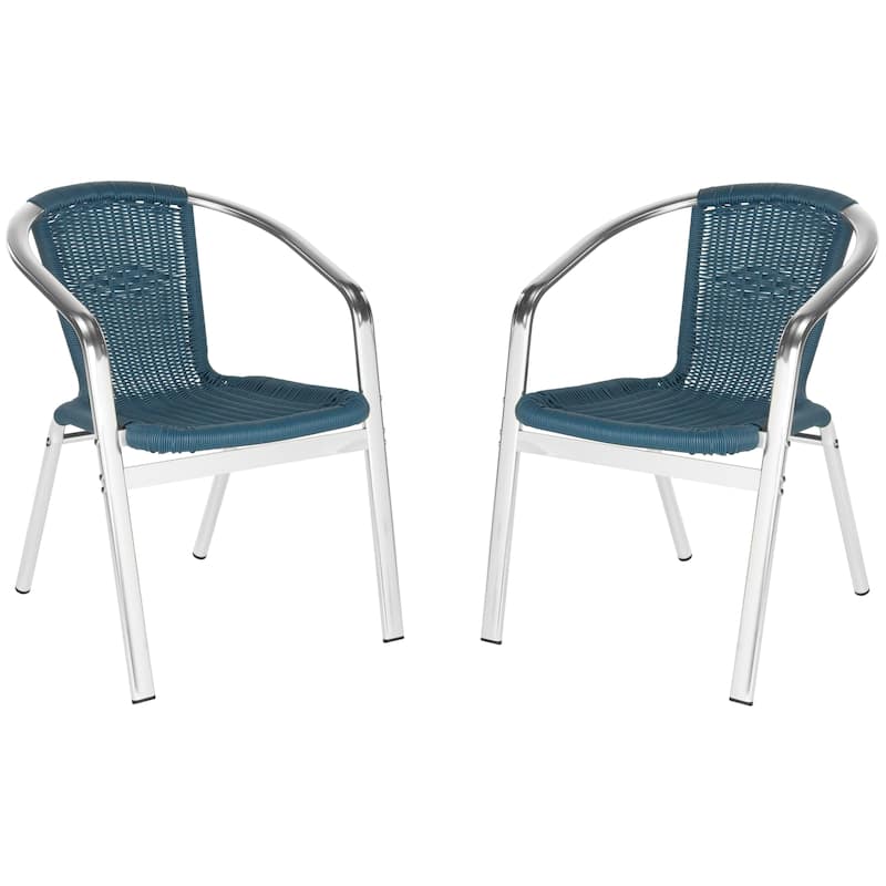 SAFAVIEH Shelia Indoor Outdoor Stackable Chair (Set of 2) - 22Wx23Dx28H