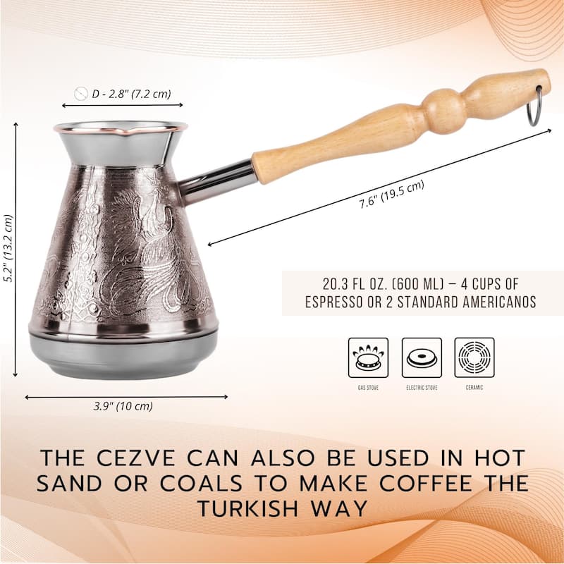 STP Goods Copper Turkish Coffee Pot Cezve
