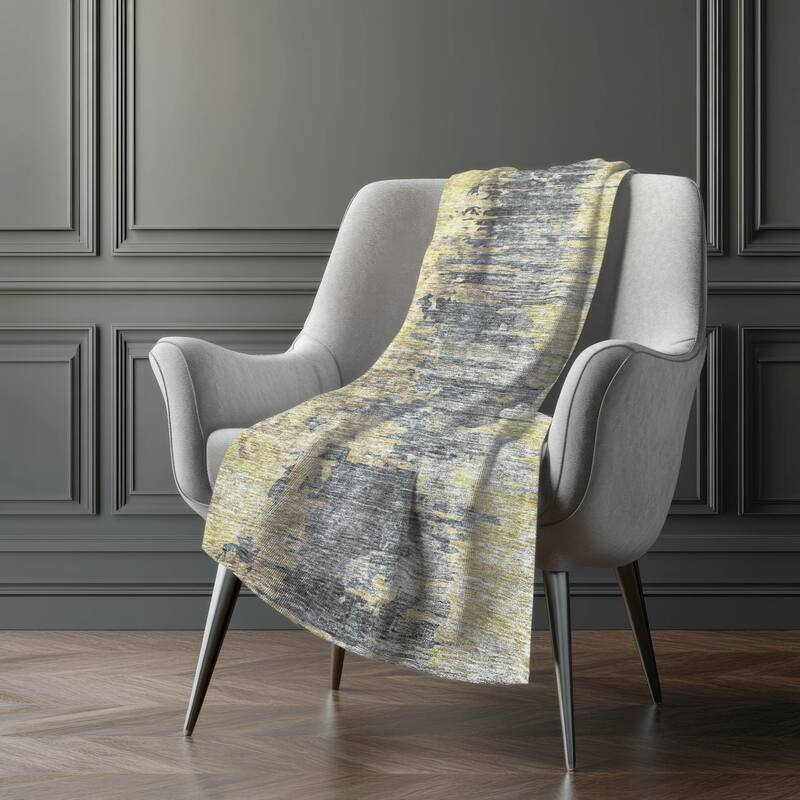 Premium Machine Washable Abstract Contemporary Sherpa Throw Blanket