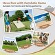 preview thumbnail 9 of 7, Costway 3'x 2' Portable Corn Hole Game Board Includes 8 Bean Bags - Natural - 3'x 2'