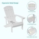 preview thumbnail 4 of 6, Bonosuki Patio Faux Wood Adirondack Chair Weather Resistant-Set of 2