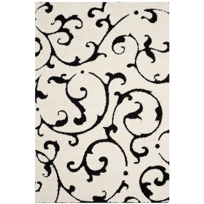 SAFAVIEH Florida Shag Hacer Scroll 1.2-inch Thick Rug