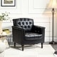 preview thumbnail 17 of 69, Tufted Vegan Leather Accent Chair Upholstered Armchair