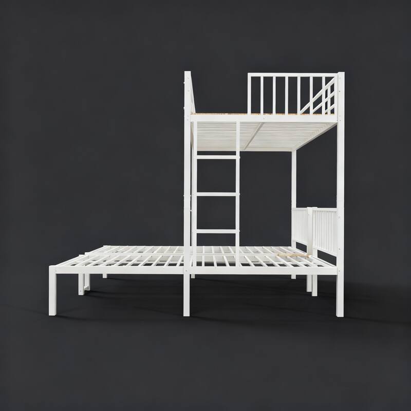 Twin Triple Bunk Bed for Kids, 3 Bed Bunk Beds for 3, Metal Triple Bunk Beds, Separates Into 3 Twin Beds