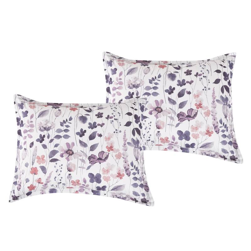 7 pieces floral bed in a bag comforter set