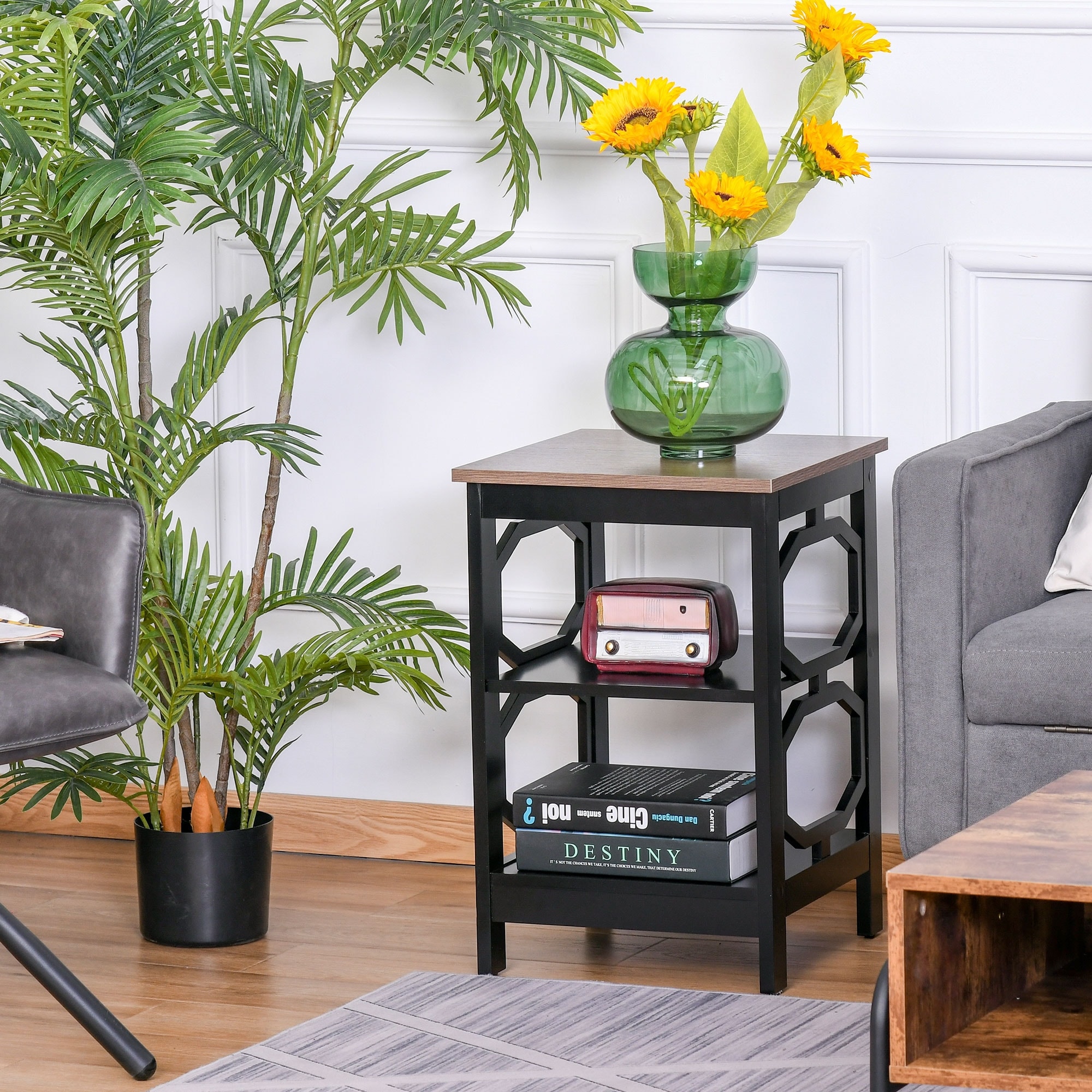 Sliding barn door online end tables