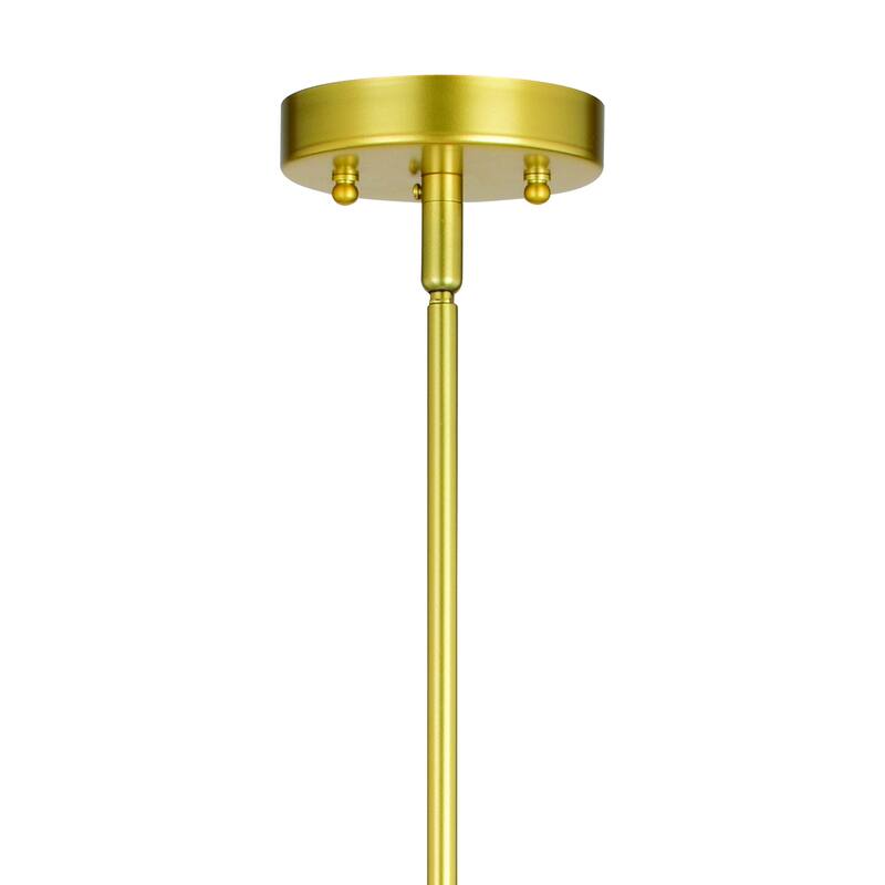 Nikko 6L Starburst Gold Mid-Century Modern Pendant Light - 28-in W x 26-in H x 28-in D