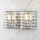 preview thumbnail 7 of 19, Jayne Deco 3-Light Metal/Crystal Classic Glam LED Vanity Light, by JONATHAN Y 2 Bulb