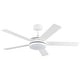 preview thumbnail 11 of 16, Vaczon 48" Modern White Bedroom Smart LED Ceiling Fan with Remote and App