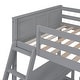 preview thumbnail 10 of 10, Modren Twin Over Full Bunk Bed With Desk,Solid Construction For Bedroom