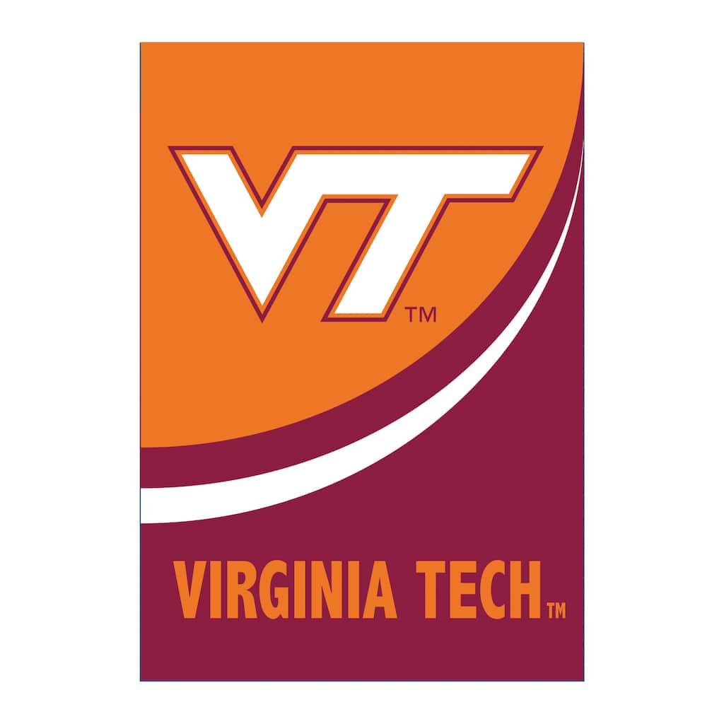 Virginia Tech Burlap Flag Garden Size