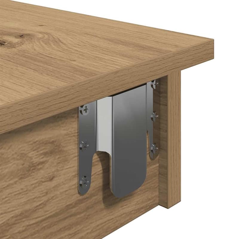 vidaXL Wall Bar Table Artisan Oak Engineered Wood Medium Wall Bar Table - 17.7 x 40.2 x 40.7