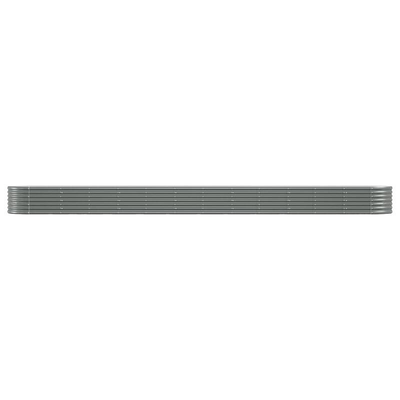 vidaXL Raised Garden Bed Raised Flower Bed Galvanized Steel Outdoor Planter