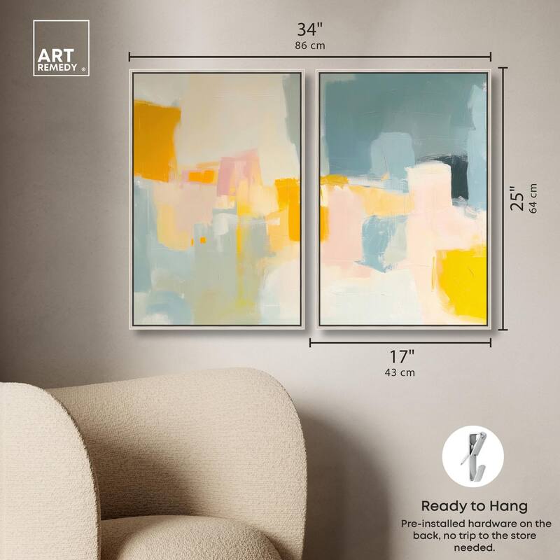 Ocean of Suns I Canvas Set of 2 by Art Remedy