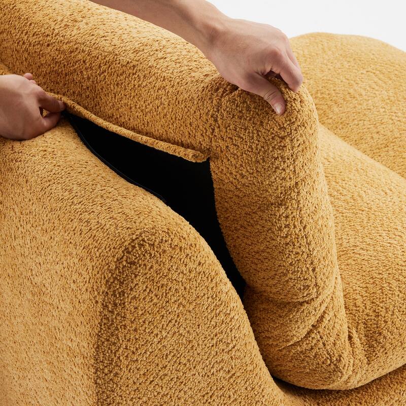 Upholstered Accent Sofa, Modern Armchair with Soft Cushioned Seat, Stylish Sofa for Living Room, Bedroom, or Office