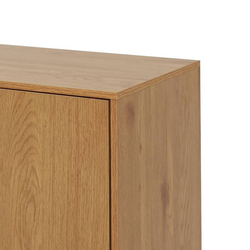 Wooden Sideboard Buffet Cabinet with Storage with 3 Drawers & 2 Doors