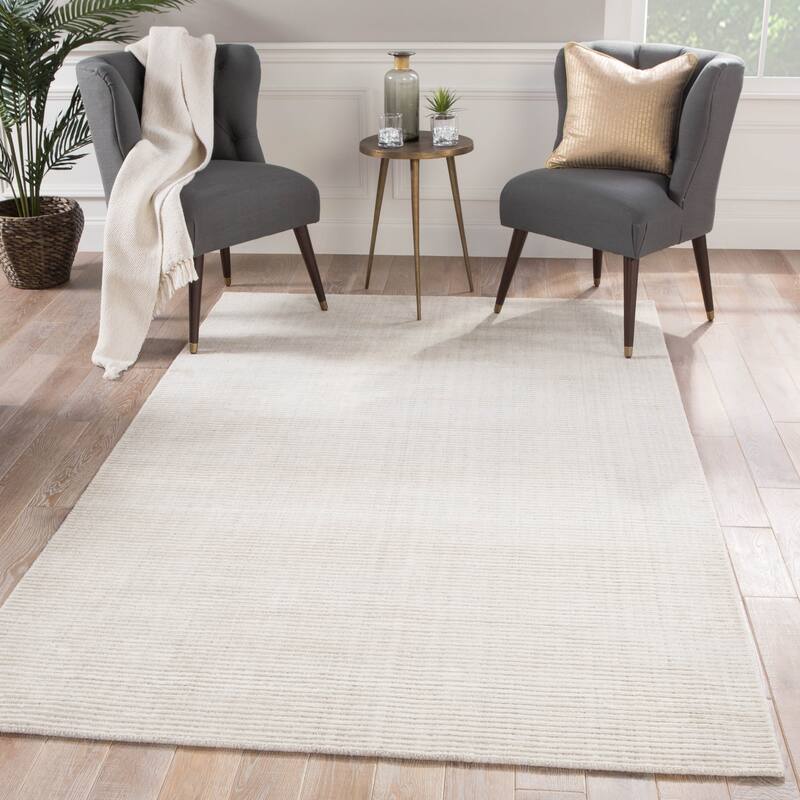 Phase Handmade Solid Color Textured Wool/ Viscose Area Rug