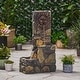 preview thumbnail 1 of 9, Aza Outdoor Tier Sun Fountain Outdoor 2 by Christopher Knight Home Grey - Floor - Resin