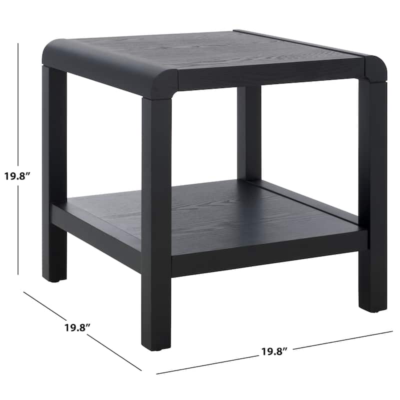 SAFAVIEH Home Omara 1 Shelf Side Table - 20"W x 20"D x 20"H