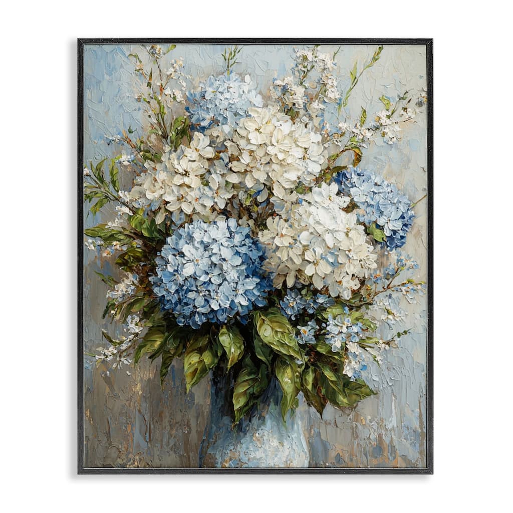 Stupell Muted Classic Hydrangeas Framed Giclee Art Design By Franklyn Gregory
