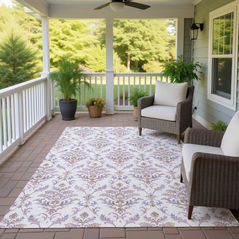 Machine Washable Indoor/ Outdoor Traditional Marrakesh Chantille Rug