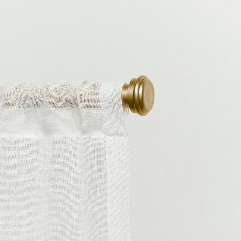 EXCLUSIVE HOME Topper 1" Curtain Rod and Finial Set