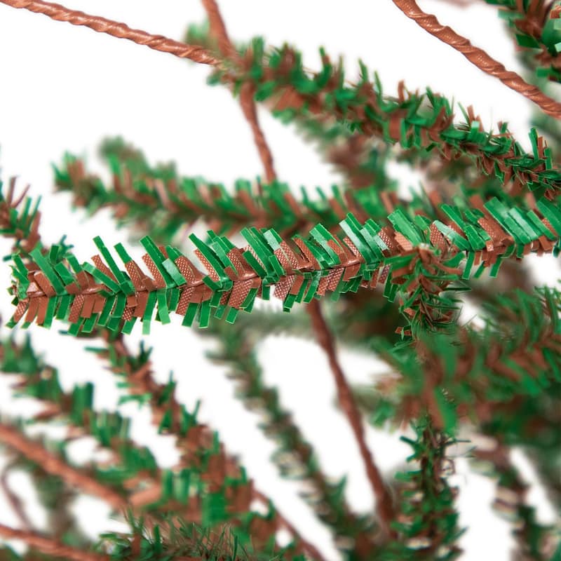 Medium Two-Tone Warsaw Twig Artificial Christmas Tree - 6' - Unlit - 6 Foot