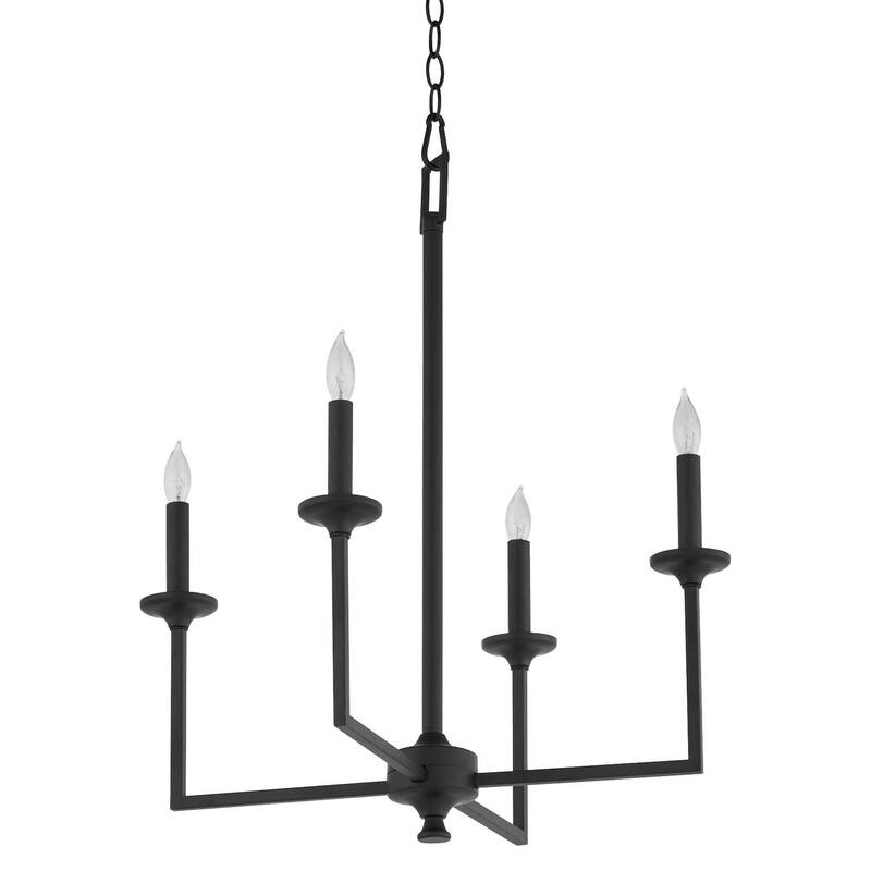Quorum International 6005-4 Eldorado 4 Light 22" Wide Taper Candle - Matte Black