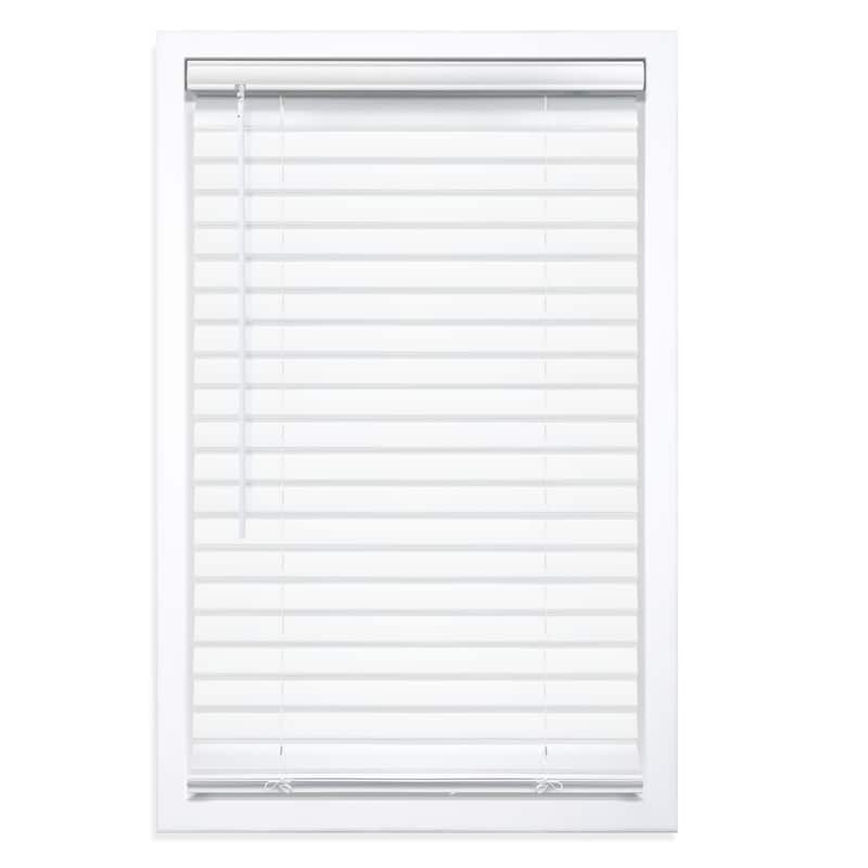 2-inch White Cordless Plantation Vinyl Blind (72-inches Long)
