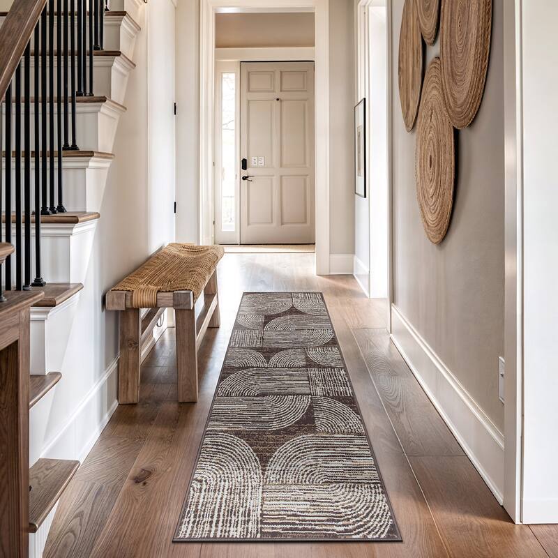 World Rug Gallery Geometric Arch Area Rug