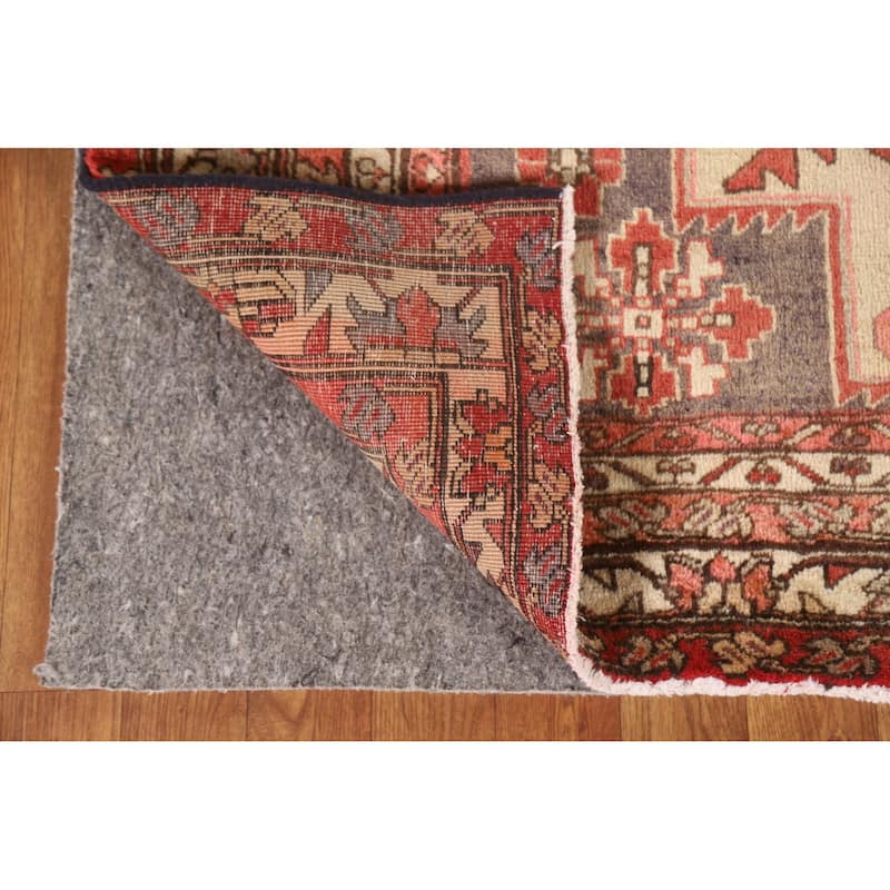 Blue Ardebil Persian Runner Rug Hand-knotted Vintage Wool Carpet - 4'4"x 10'4"