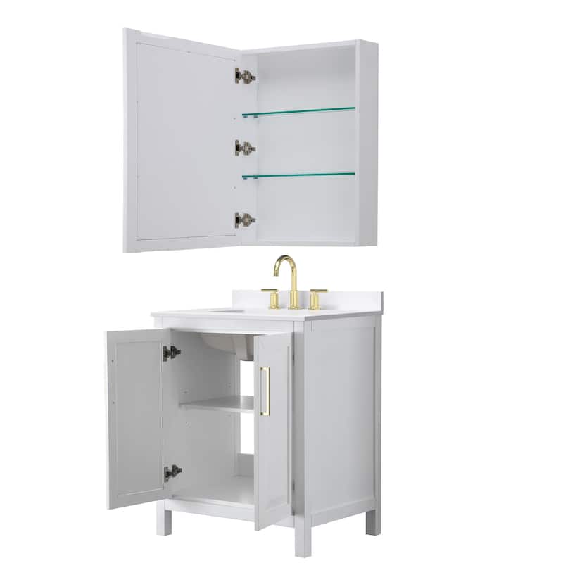 Wyndham Collection WCV252530S-QTZ-US3MED Daria 30" Free Standing