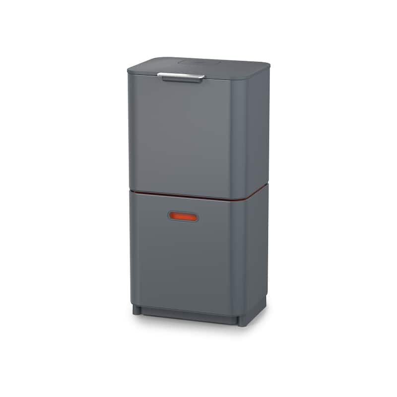 Joseph Joseph Totem Max 60L Dual Trash Can and Recycle Bin (15.85 US Gallons) - Graphite