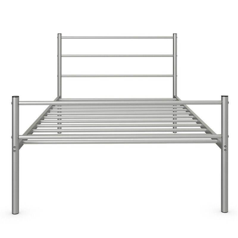 Gymax Twin Size Metal Bed Frame Platform Mattress Foundation W/