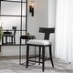 preview thumbnail 6 of 4, Uttermost Idris Charcoal Black Modern Wood Counter Stool - 38" H