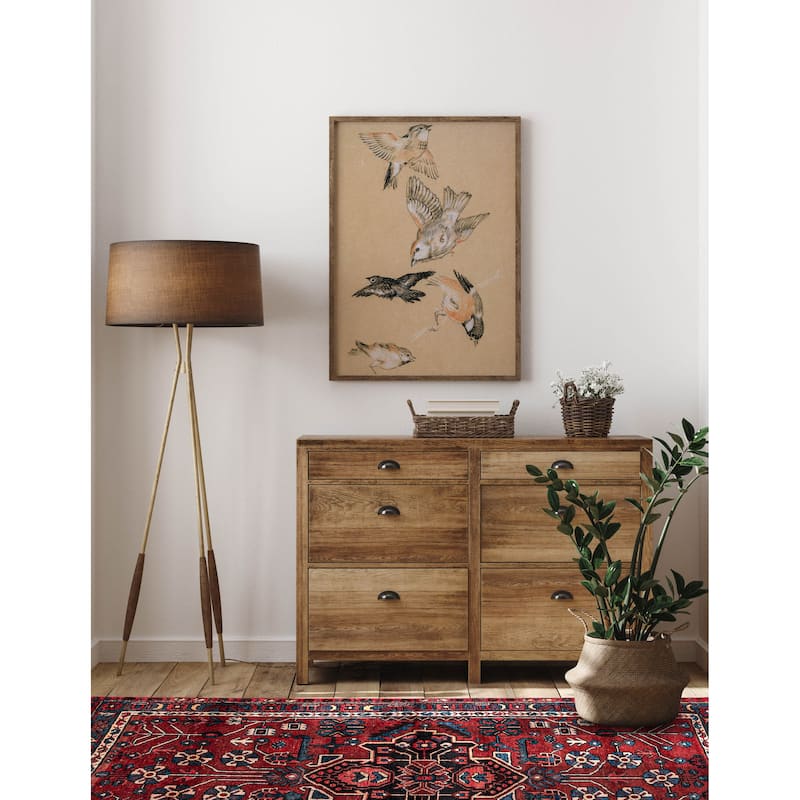 ECARPETGALLERY Hand-knotted Konya Anatolian Red Wool Rug - 3'10 x 6'9