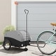 preview thumbnail 54 of 59, vidaXL Bike Trailer Kids Bicycle Cargo Wagon Buggy Carriage Cycle Trailer Iron 49.6" x 24.8" x 24.8" - Black and gray1