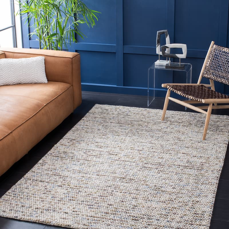 SAFAVIEH Handmade Natura Gerta Wool Rug - 4' Square - Ivory/Multi - Square