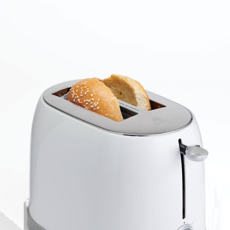 Betty Crocker 2-Slice Multi-Function Toaster, Toaster 2 Slice with Extra Wide Slots for Thick Bread, White